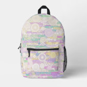 Boho Bubbles Bedruckter Rucksack (Vorderseite)