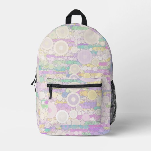 Boho Bubbles Bedruckter Rucksack (Vorderseite)