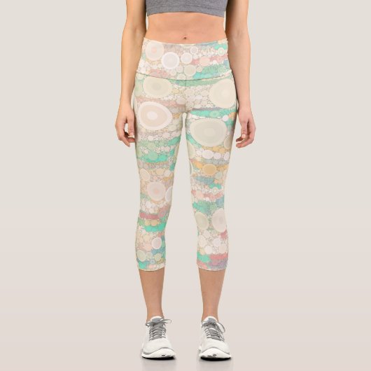 Boho Bubbles Capri Leggings (Vorderseite)