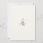 Boho Bubbly Petals & Prosecco Script Brautparty Einladung (Rückseite)