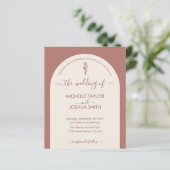 Boho Budget Terracotta Botanische Flora Moderne (Stehend Vorderseite)