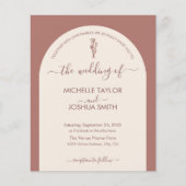 Boho Budget Terracotta Botanische Flora Moderne (Vorderseite)