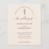 Boho Budget Terracotta Botanische Flora Moderne (Vorderseite)