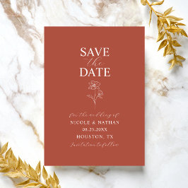 Boho Budget Terracotta Rust Blume Wedding | DIY S Save The Date
