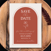Boho Budget Terracotta Rust Blume Wedding | DIY Save The Date