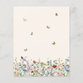 Boho Budget Wildblume Butterfly Brautparty (Rückseite)