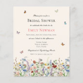 Boho Budget Wildblume Butterfly Brautparty (Vorderseite)