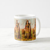 Boho Buffalo Bill Handsomest Indian Maiden 1880er Kaffeetasse (VorderseiteRechts)