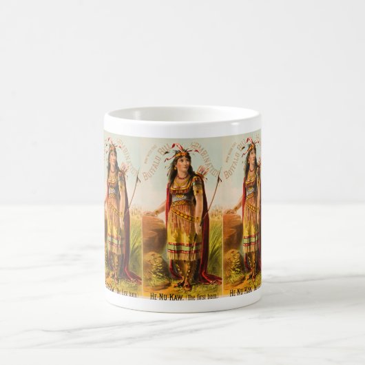 Boho Buffalo Bill Handsomest Indian Maiden 1880er Kaffeetasse (Mittel)