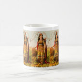 Boho Buffalo Bill schönstes Indianermädchen 1880er Kaffeetasse (Mittel)