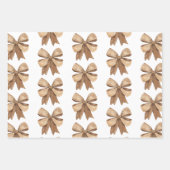 Boho Buffalo Kariert & Burlap Bows Geschenkpapier Set (Vorderseite 3)