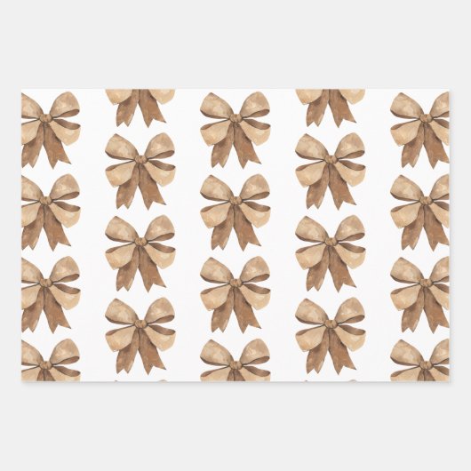 Boho Buffalo Kariert & Burlap Bows Geschenkpapier Set (Vorderseite 3)