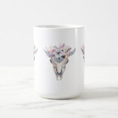 Boho Bull Scull Blumenstrauß Kaffeetasse (Mittel)