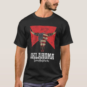 Boho Bull Skull Kuh Oklahoma Smokeshow Western Cou T-Shirt