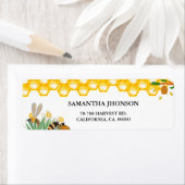 Boho Bumble Bee Floral Rückgabeadresse (Insitu)