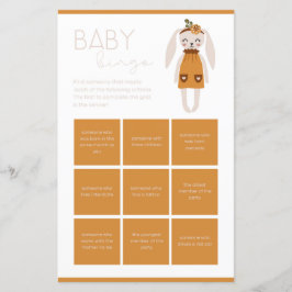 Boho Bunny Floral Baby Shower Activity