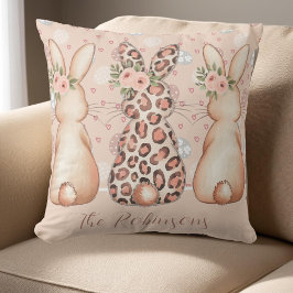 Boho Bunny individuelle Name Oaster Kissen