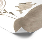 Boho Bunny Kinderzimmer Woodland Poster (Ecke)