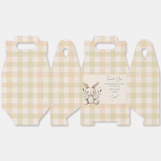 Boho Bunny Neutral Baby Duwer Gevor Geschenkschachtel (Ungeklappt)