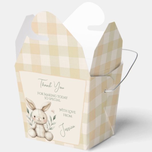 Boho Bunny Neutral Baby Duwer Gevor Geschenkschachtel (Offen)