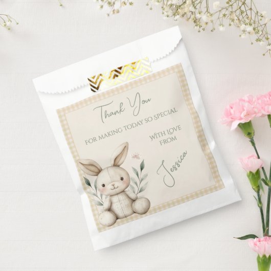 Boho Bunny Neutral Baby Duwer Gevor Geschenktütchen (Versiegelt)