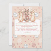 Boho Bunny Personalisiert Ostern Brunch Einladung (Rückseite)