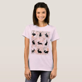 Boho Bunny Rabbit Shirt, Matching Shirts, floral T-Shirt (Vorne ganz)