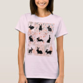 Boho Bunny Rabbit Shirt, Matching Shirts, floral T-Shirt (Vorderseite)