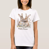 Boho Bunny und eine benutzerdefinierte Nachrichten T-Shirt (Vorderseite)