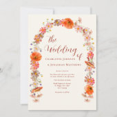 Boho Bunte Wildblumen-Hochzeit QR-Code Einladung (Vorderseite)