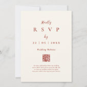 Boho Bunte Wildblumen-Hochzeit QR-Code Einladung (Rückseite)