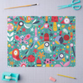 Boho buntes Spaß-Vogel-Muster Seidenpapier (Basteln)