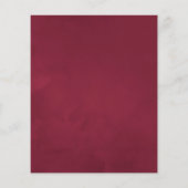 Boho Burgund und Navy Brautparty zur Weinprobe Flyer (Hinten)