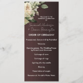 Boho Burgund und Vintage Rose Hochzeit Programm (Vorderseite)