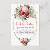 Boho-Burgunder-Rosa-Grün-Blumen-Buch-Anfrage Begleitkarte (Vorderseite)