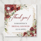 Boho burgundy and errush Rose Brautparty Geschenkanhänger (Vorderseite)