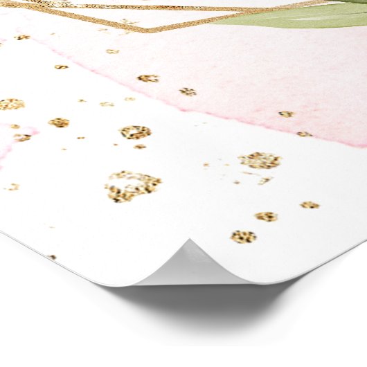 Boho burgundy Begrüßungszeichen Poster (Ecke)