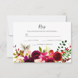 Boho Burgundy Blume Frühjahrswoche RSVP
