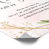 Boho burgundy Blumengestein legte einen Ring auf s Poster (Ecke)