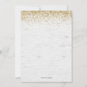 Boho Burgundy+Blush Blume Einladung (Rückseite)