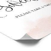 Boho burgundy Blush Blumenchic Liebe ist ein hübsc Poster (Ecke)