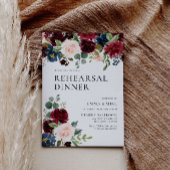 Boho Burgundy Blush Probe Dinner Einladung