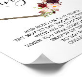 Boho Burgundy Brautparty Ring Game Poster (Ecke)