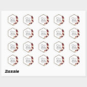 Boho Burgundy Envelope Favor Stickers (Blatt)