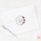 Boho Burgundy Envelope Favor Stickers (Umschlag)