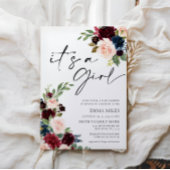 Boho Burgundy Es ist eine Mädchendusche und Einlad Einladung