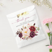 Boho Burgundy Floral Brautparty Vielen Dank Lecker Geschenktütchen (Versiegelt)