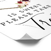 Boho Burgundy Liebe ist süße Lieblingssignatur Poster (Ecke)