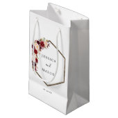 Boho Burgundy Marsala Hotel Wedding Geschenktasche Kleine Geschenktüte (Vorderseite Schrägansicht)