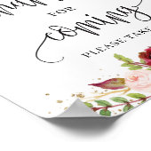 Boho burgundy marsala vielen Dank für das kommende Poster (Ecke)